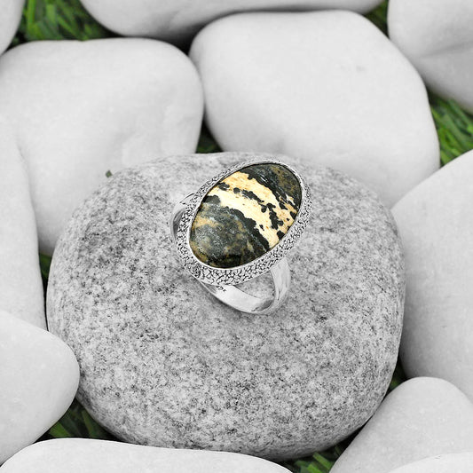 Natural Russian Honey Dendrite Opal Ring size-8.5 R-1307 SDR168270