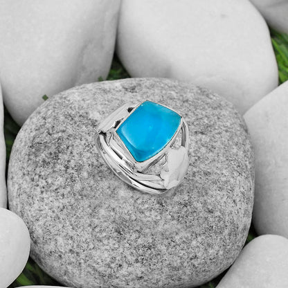 Natural Smithsonite Ring size-7 R-1497 SDR168309
