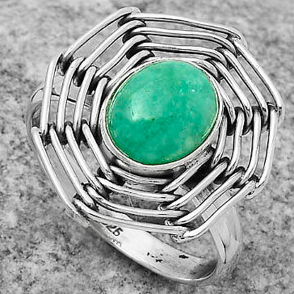Wire Wrap - Paraiba Amazonite Ring size-9.5 R-1445 SDR168384