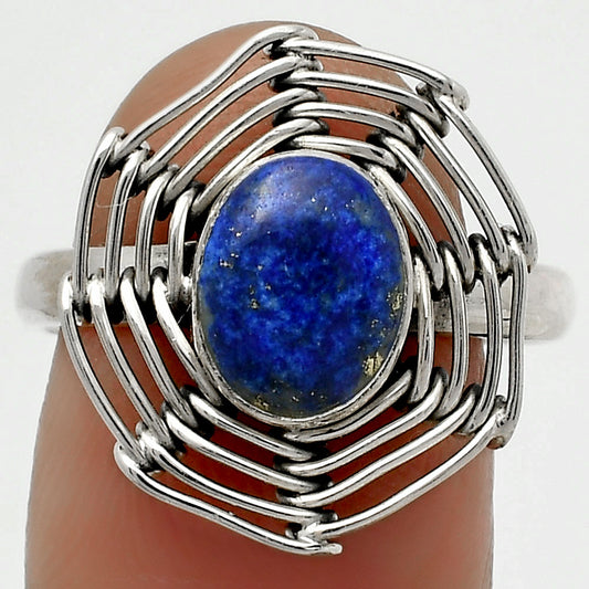 Wire Wrap - Lapis - Afghanistan Ring size-8.5 R-1445 SDR168395
