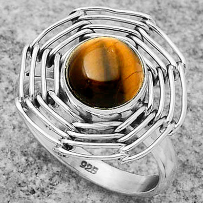 Wire Wrap - Tiger Eye - Africa Ring size-7.5 R-1445 SDR168397