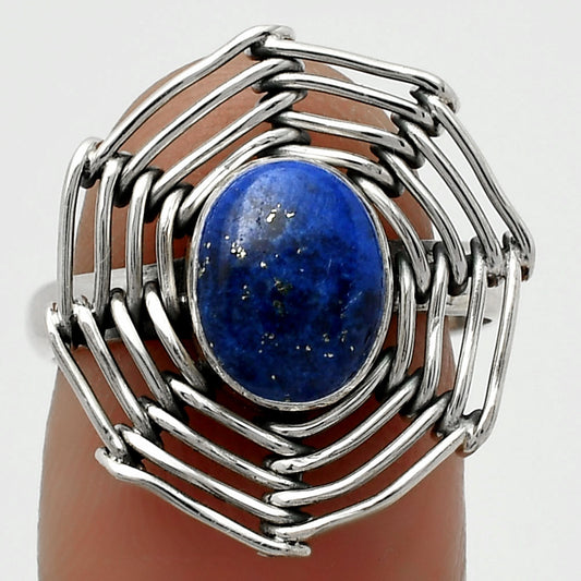 Wire Wrap - Lapis - Afghanistan Ring size-7.5 R-1445 SDR168414