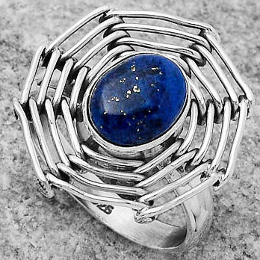 Wire Wrap - Lapis - Afghanistan Ring size-7.5 R-1445 SDR168414