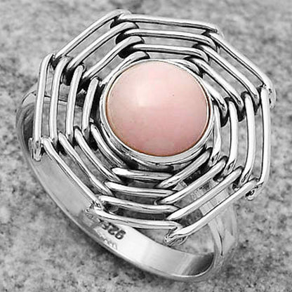 Wire Wrap - Pink Opal - Australia Ring size-9 R-1445 SDR168426
