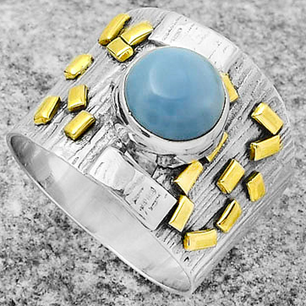 Two Tone - Natural Owyhee Opal Ring size-8.5 R-1543 SDR168430