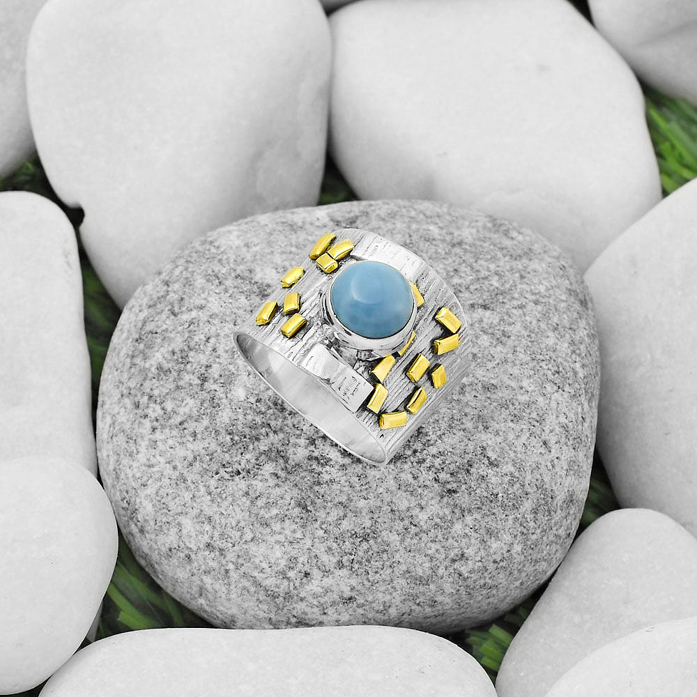 Two Tone - Natural Owyhee Opal Ring size-8.5 R-1543 SDR168430