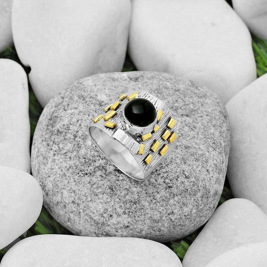 Two Tone - Natural Sodalite Ring size-8.5 R-1543 SDR168434