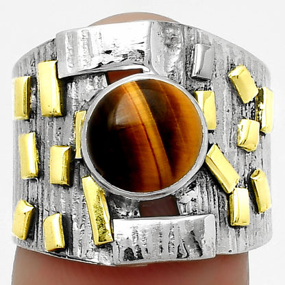Two Tone Natural Tiger Eye Africa Ring size-7 R-1543 SDR168442