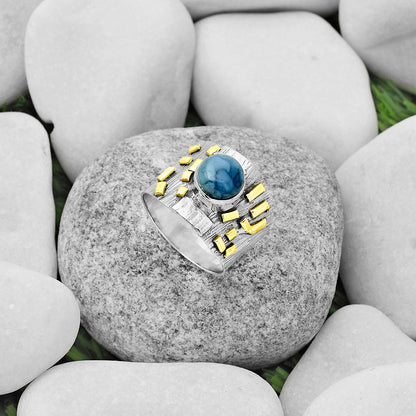 Two Tone - Natural Owyhee Opal Ring size-8.5 R-1543 SDR168446