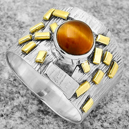Two Tone - Tiger Eye - Africa Ring size-8.5 R-1543 SDR168451