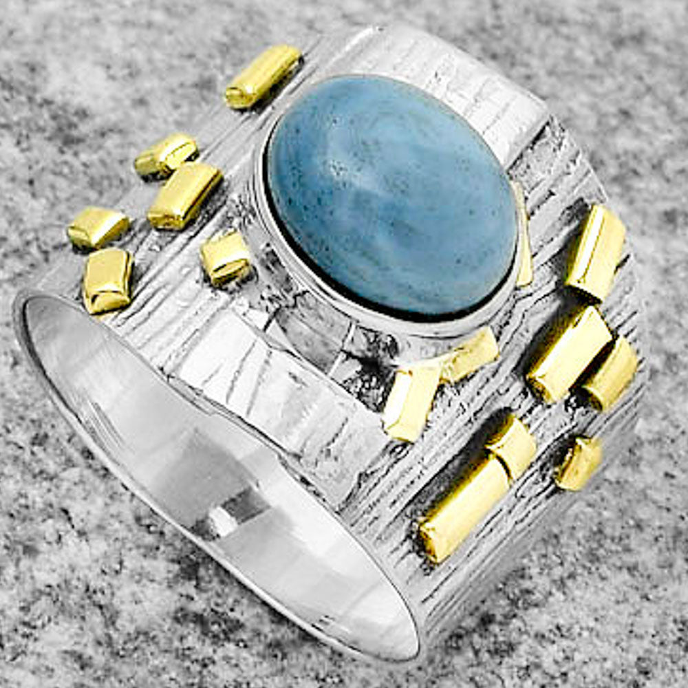Two Tone - Natural Owyhee Opal Ring size-7 R-1543 SDR168456