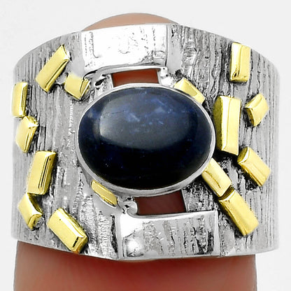 Two Tone - Natural Sodalite Ring size-7.5 R-1543 SDR168459