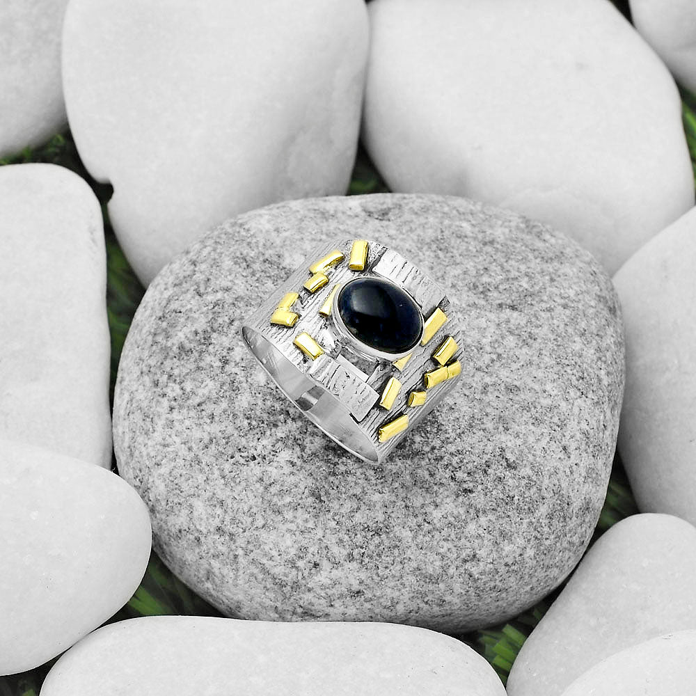 Two Tone - Natural Sodalite Ring size-7.5 R-1543 SDR168462