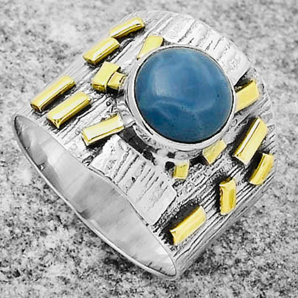 Two Tone - Natural Owyhee Opal Ring size-7 R-1543 SDR168466