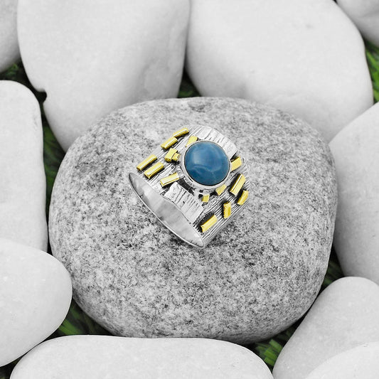 Two Tone - Natural Owyhee Opal Ring size-7 R-1543 SDR168466