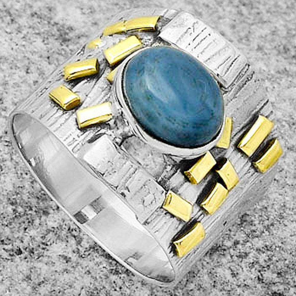 Two Tone - Natural Owyhee Opal Ring size-7.5 R-1543 SDR168470