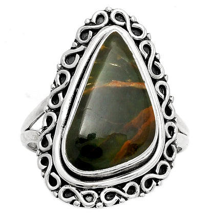 Natural Turkish Rainforest Chrysocolla Ring size-8 R-1164 SDR168520