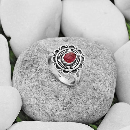 Natural Pink Tourmaline Rough Ring size-7 R-1256 SDR168554