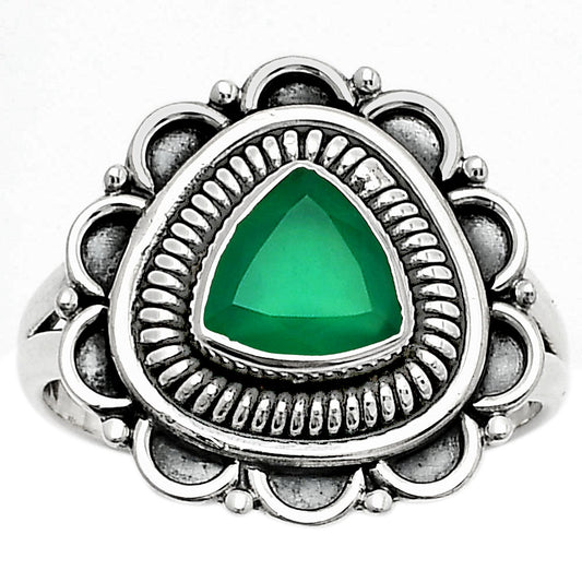 Natural Green Onyx Ring size-8 R-1256 SDR168559