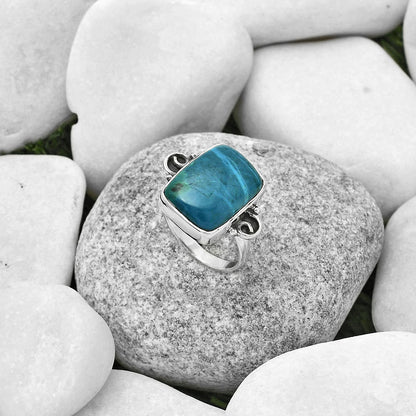 Natural Azurite Chrysocolla Ring size-7 R-1218 SDR168706