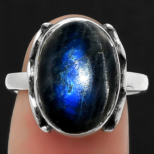Blue Fire Labradorite - Madagascar Ring size-8 R-1198 SDR168867