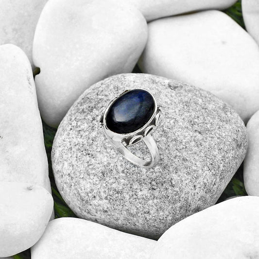 Blue Fire Labradorite - Madagascar Ring size-8 R-1198 SDR168867