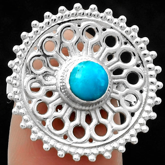 Artisan Rare Turquoise Nevada Aztec Mt Ring size-7 R-1107 SDR169377