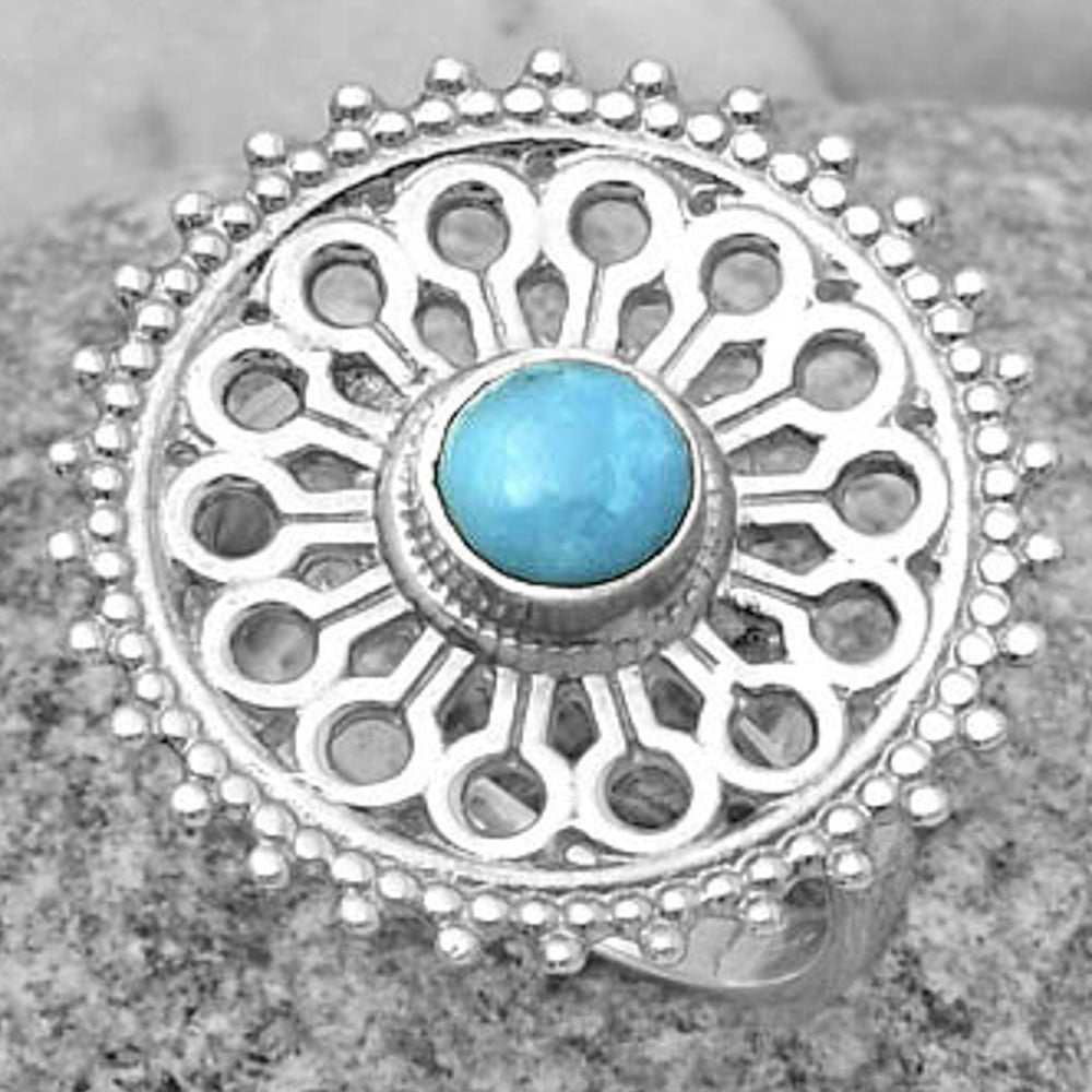 Artisan Rare Turquoise Nevada Aztec Mt Ring size-7 R-1107 SDR169377