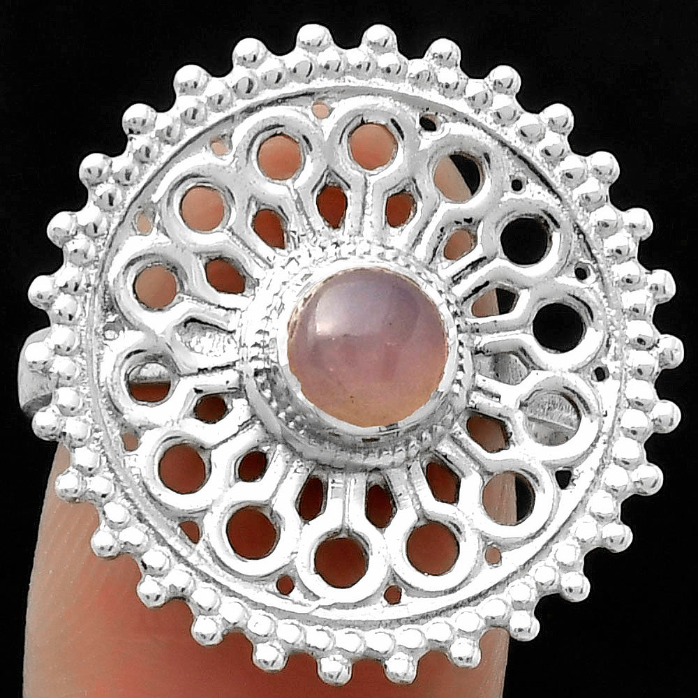 Artisan - Rose Quartz - Madagascar Ring size-8.5 R-1107 SDR169381