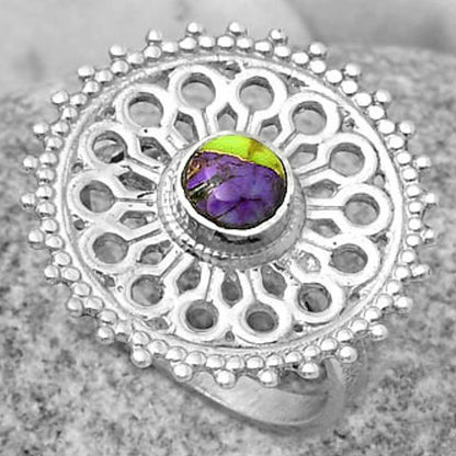 Artisan - Multi Copper Turquoise Ring size-8.5 R-1107 SDR169383