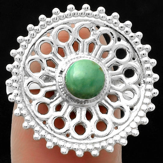 Artisan Rare Turquoise Nevada Aztec Mt Ring size-8 R-1107 SDR169385