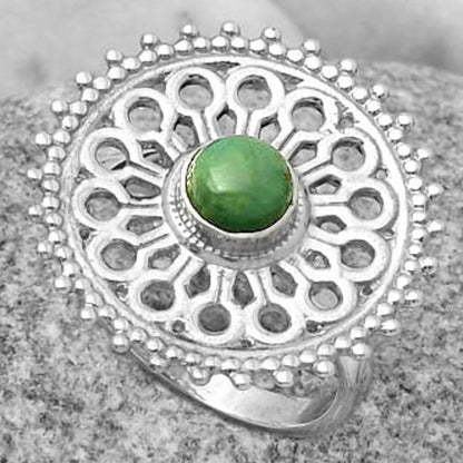 Artisan Rare Turquoise Nevada Aztec Mt Ring size-8 R-1107 SDR169385