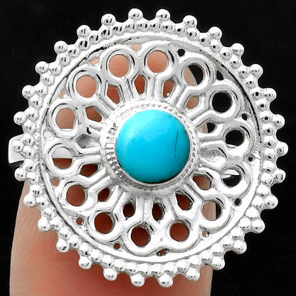 Artisan Natural Turquoise Nevada Aztec Mt Ring size-8.5 R-1107 SDR169389