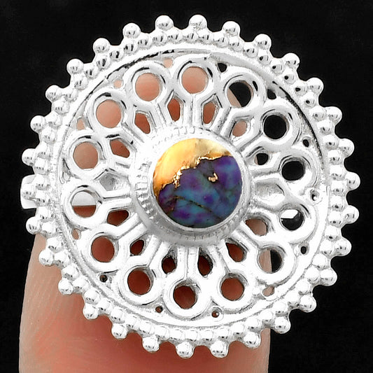 Artisan - Spiny Oyster Turquoise Ring size-7 R-1107 SDR169392