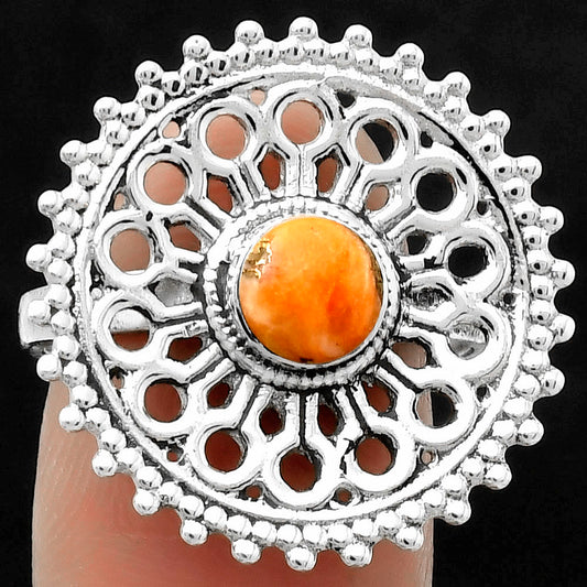 Artisan - Spiny Oyster Turquoise Ring size-8 R-1107 SDR169397