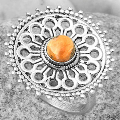 Artisan - Spiny Oyster Turquoise Ring size-8 R-1107 SDR169397