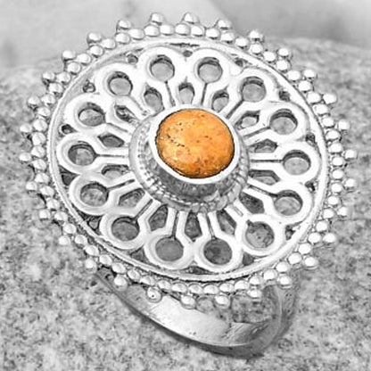 Artisan - Natural Coral Jasper Ring size-8 R-1107 SDR169400