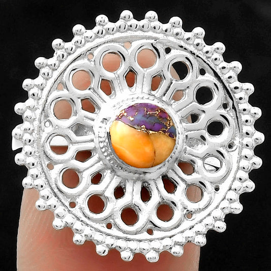 Artisan - Spiny Oyster Turquoise Ring size-8 R-1107 SDR169402