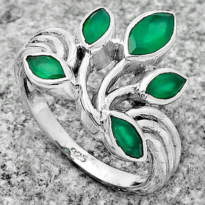 Natural Green Onyx Ring size-8.5 R-1029 SDR169691