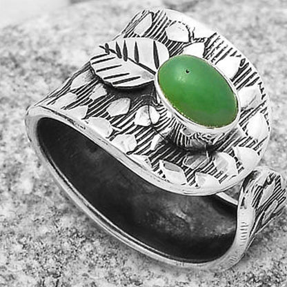Adjustable - Chrysoprase - Australia Ring size-7 R-1319 SDR169878