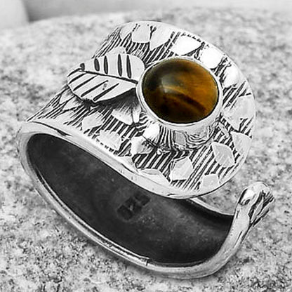 Adjustable - Tiger Eye - Africa Ring size-6.5 R-1319 SDR169886