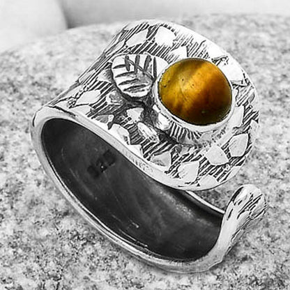 Adjustable - Tiger Eye - Africa Ring size-6 R-1319 SDR169896