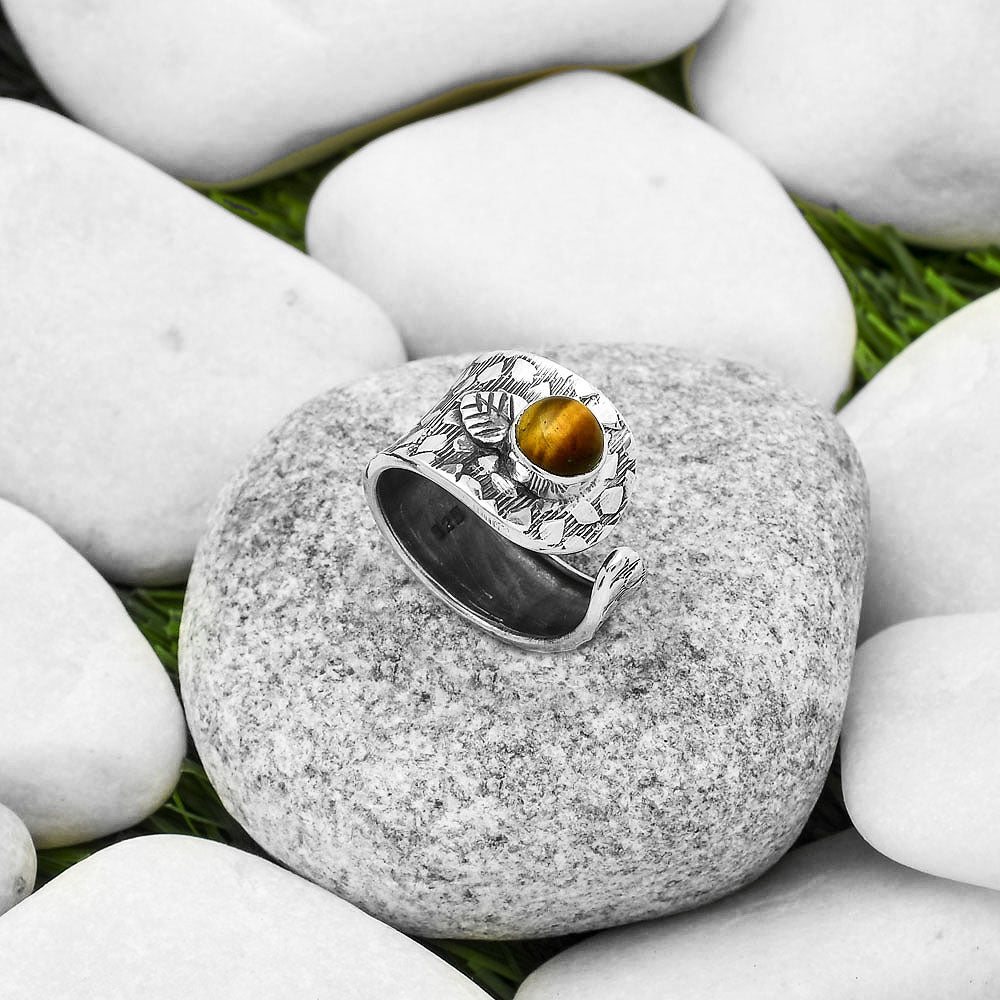 Adjustable - Tiger Eye - Africa Ring size-6 R-1319 SDR169896