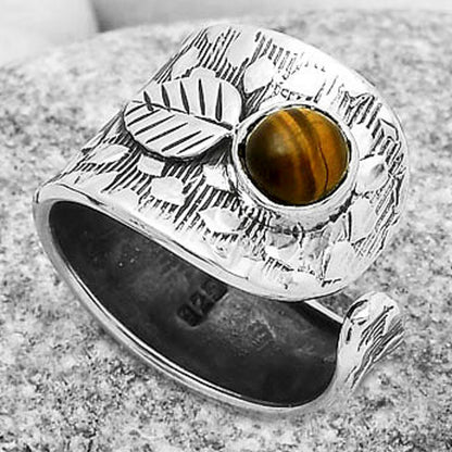 Adjustable - Tiger Eye - Africa Ring size-6.5 R-1319 SDR169898