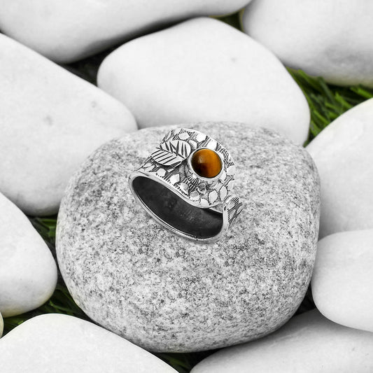 Adjustable - Tiger Eye - Africa Ring size-7.5 R-1319 SDR169901
