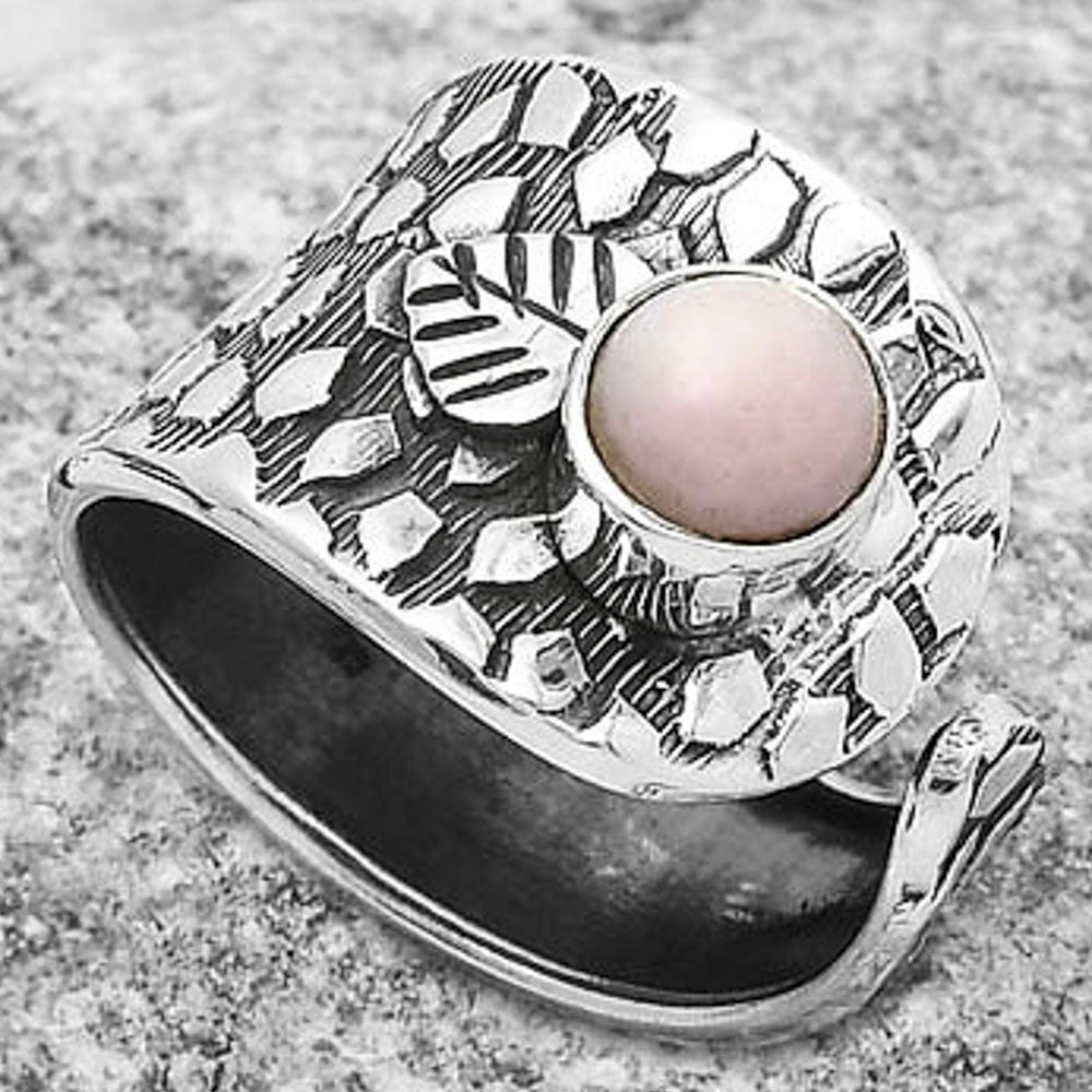 Adjustable - Pink Opal - Australia Ring size-7 R-1319 SDR169902