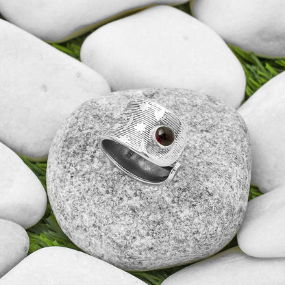 Adjustable Natural Rhodolite Garnet Ring size-7 R-1319 SDR169983