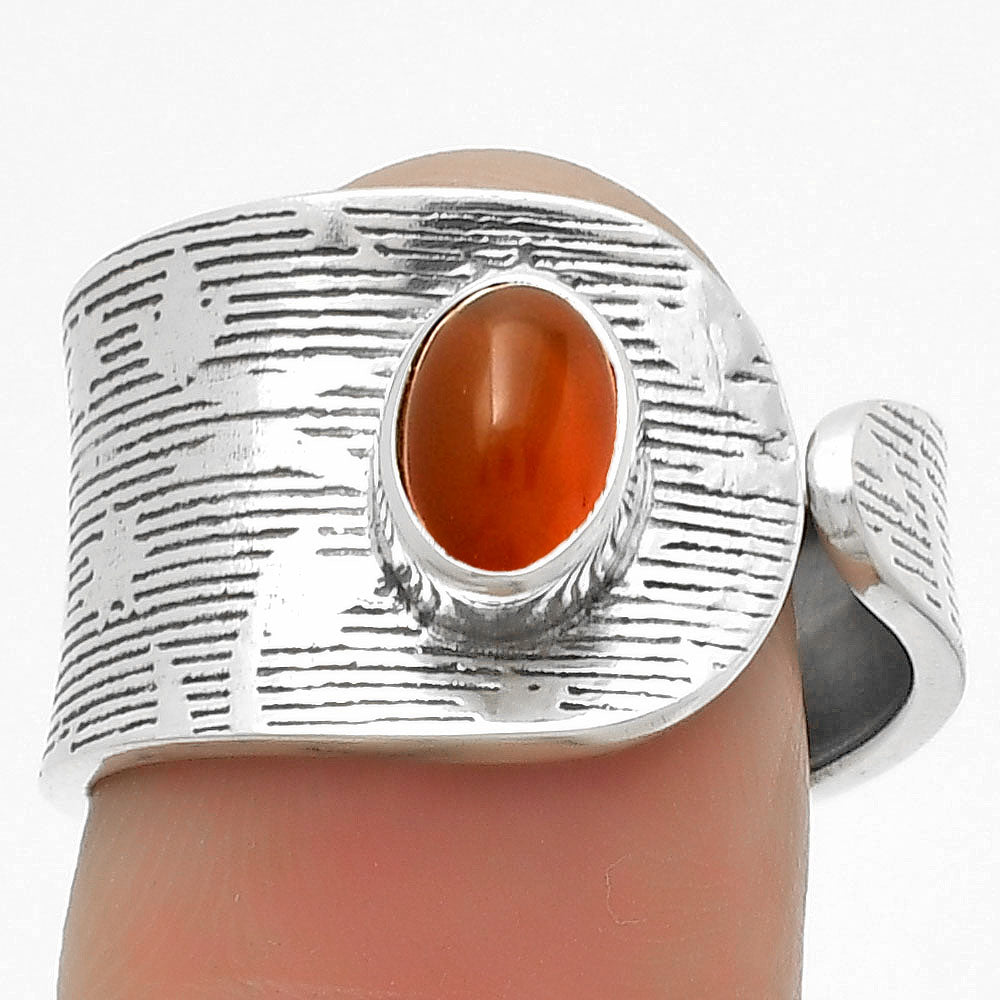Adjustable - Natural Carnelian Ring size-8 R-1319 SDR169998