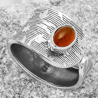 Adjustable - Natural Carnelian Ring size-8 R-1319 SDR169998