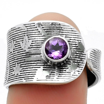 Adjustable - Amethyst - Brazil Ring size-7.5 R-1319 SDR170013